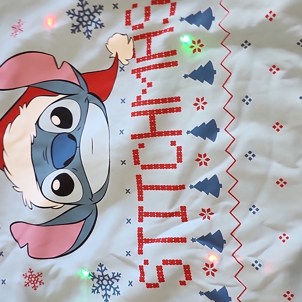 Nwt Disney Stitch Light Up Christmas Sweatshirt